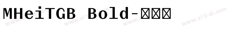 MHeiTGB Bold字体转换